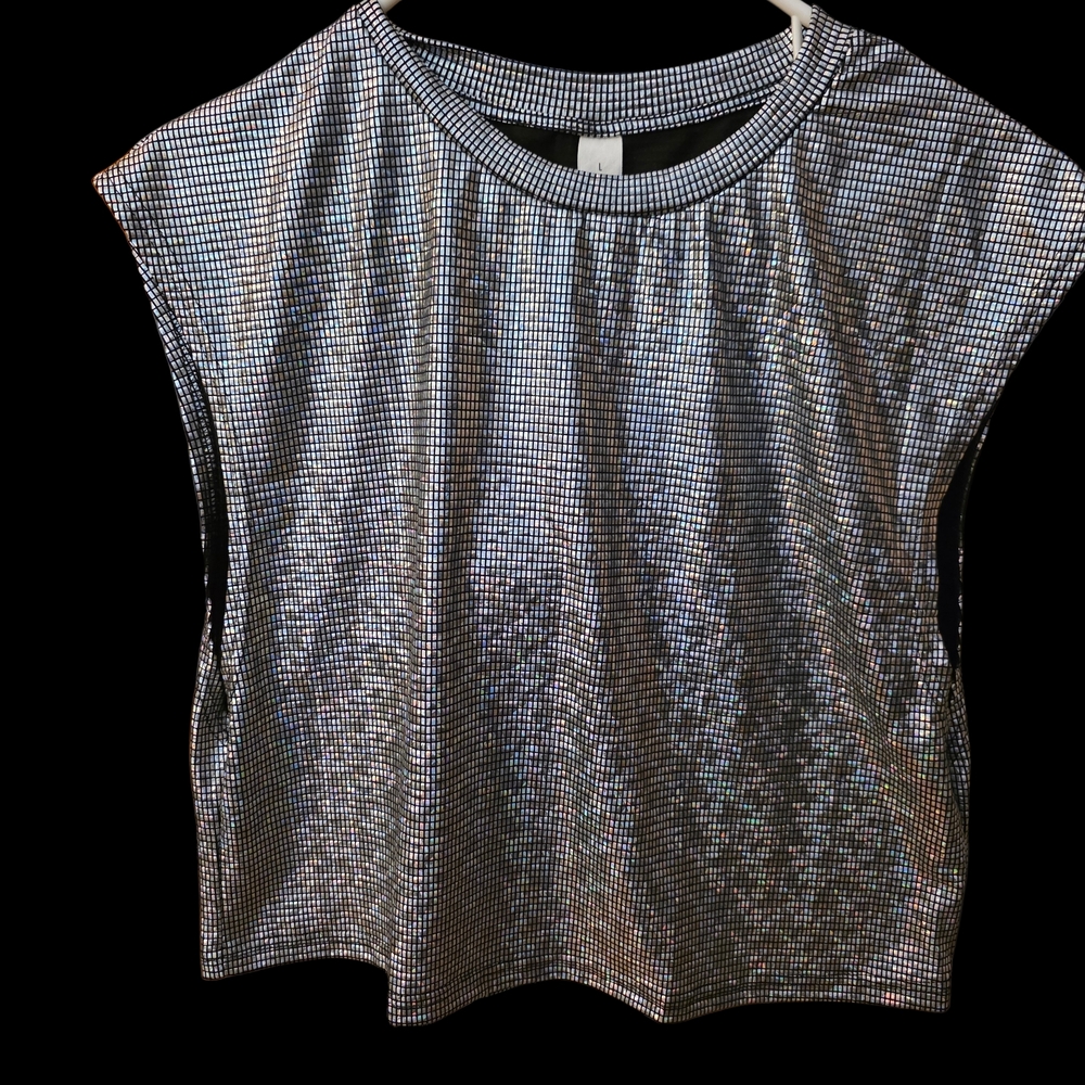 Silver Sleeveless Women's Top..NWT